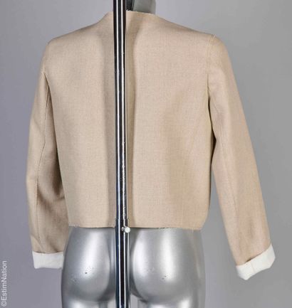 SANDRO
SHORT JACKET in natural linen lined...