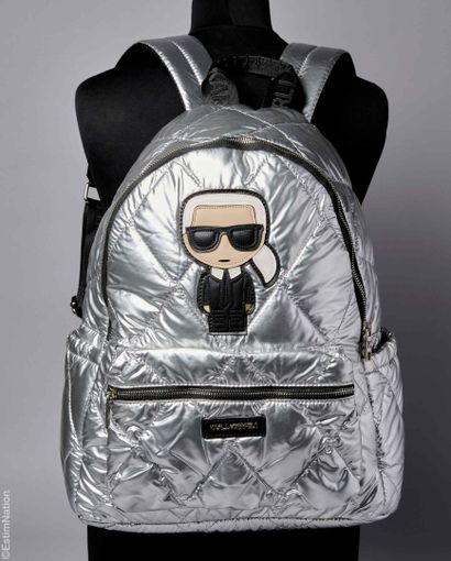 KARL LAGERFELD
SAC A DOS matelassé argent,...