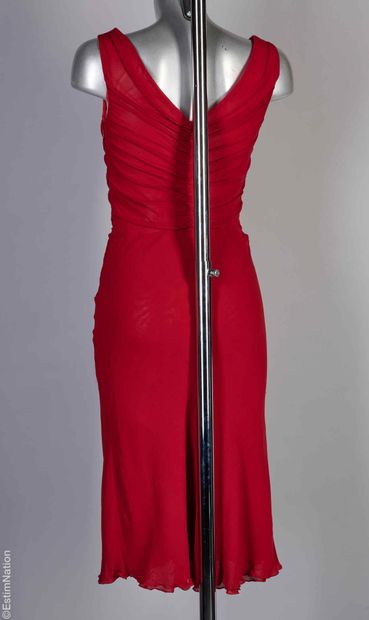 RED VALENTINO
ROBE en soie stretch rouge,...
