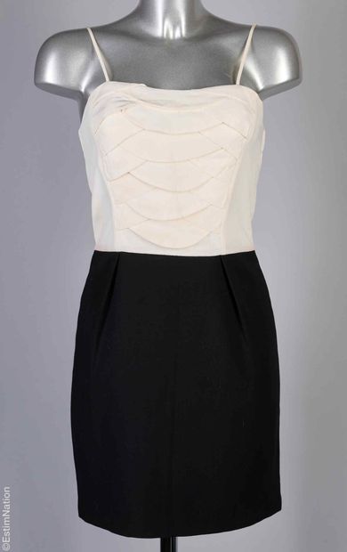 SANDRO
DRESS with ivory silk strapless top...
