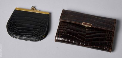 ANONYME CIRCA 1970
PORTEFEUILLE en crocodile...