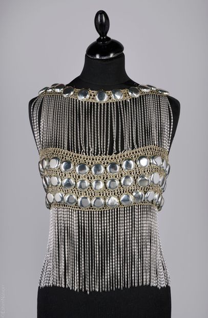 LORIS AZZARO COUTURE CIRCA 1972/75
TOP argenté...