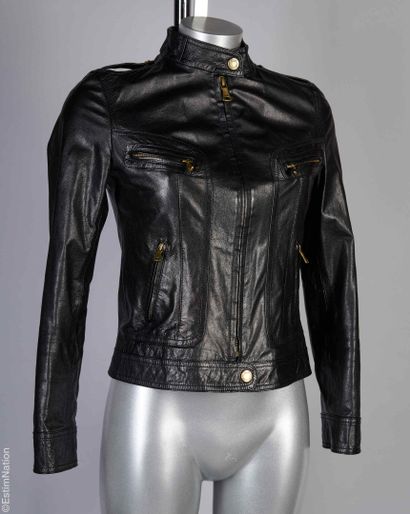 D&G DOLCE & GABBANA
Black leather JACKET,...