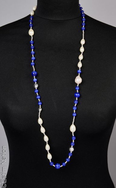 ANONYMOUS
SAUTOIR in steel beads alternating...