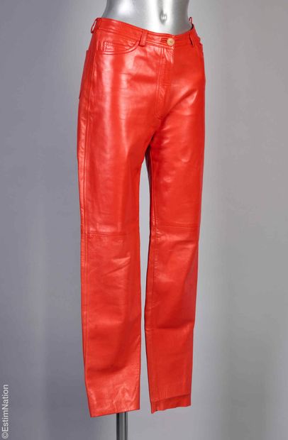 REVILLON (SAMPLE PRESS)
PANTALON in vermilion...