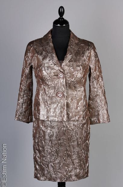 MICHAEL KORS
SILK, wool, taupe and silver...