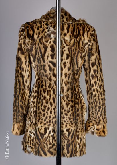 SYLVIE SCHIMMEL
Mottled lustrous rabbit coat,...