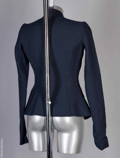 RICK OWENS
Navy stretch wool jacket, double-breasted...