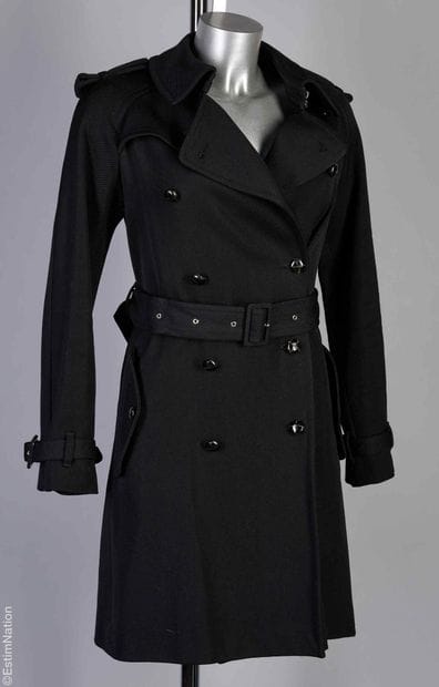 PAUL & JOE
TRENCH-COAT in black wool, double...