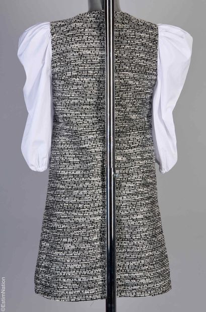 KARL LAGERFELD
Black and white mottled polyester...