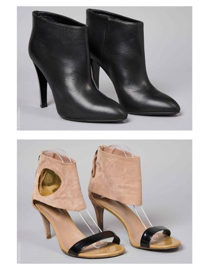 SERGIO ROSSI
PAIRE DE BOTTINES en cuir à...