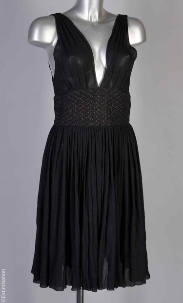 BOTTEGA VENETA
Chiffon dress with finely...