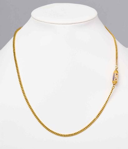 COLLIER EN OR JAUNE ET EMAUX
Collier en or...