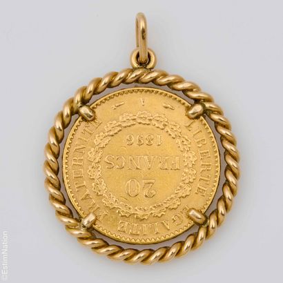 MEDAILLON 20 FRANCS OR
Pendentif en or jaune...