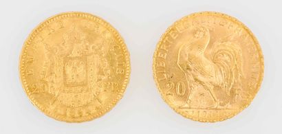 NUMISMATIQUE
Lot comprenant : 
- une pièce...