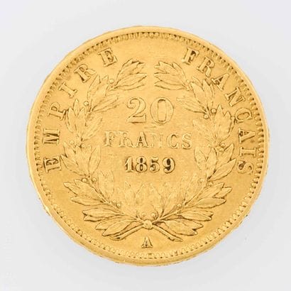 NUMISMATIQUE 
Pièce de 20 Francs or 900/°°...