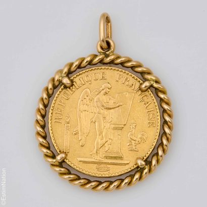 MEDAILLON 20 FRANCS OR
Pendentif en or jaune...