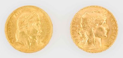 NUMISMATIQUE
Lot comprenant : 
- une pièce...