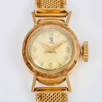 YEMA 
Montre de dame en or jaune 18K (750/°°)...