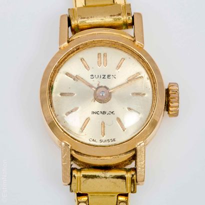 SUIZEX
Montre bracelet de dame, boitier rond...