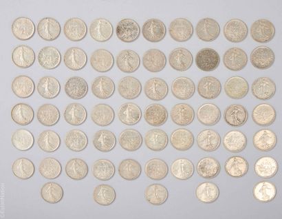 NUMISMATICS - FRENCH COINS 
Reunion of 64...