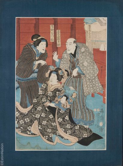 JAPON
U-TAGAWA Kunisada, dit Kunisada (1786-1865).
Estampe...