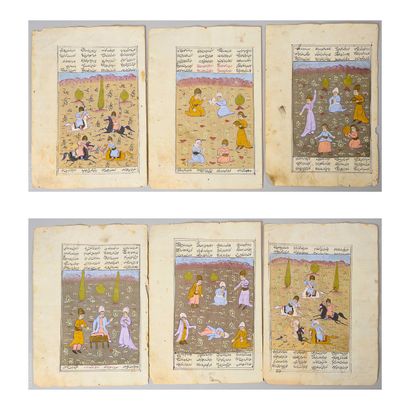 MINIATURES PERSANES 
Réunion de 24 pages...