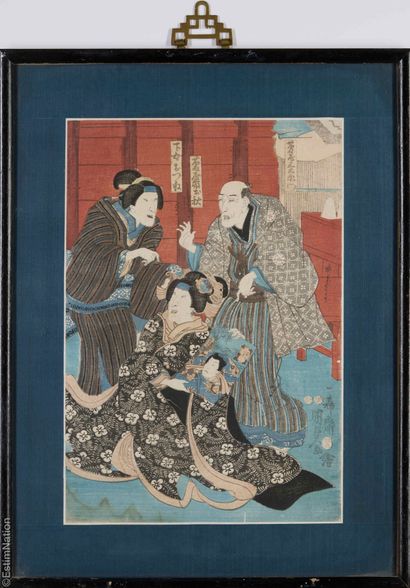 JAPON
U-TAGAWA Kunisada, dit Kunisada (1786-1865).
Estampe...