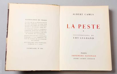 XXth LITERATURE - CAMUS 
CAMUS [Albert],...