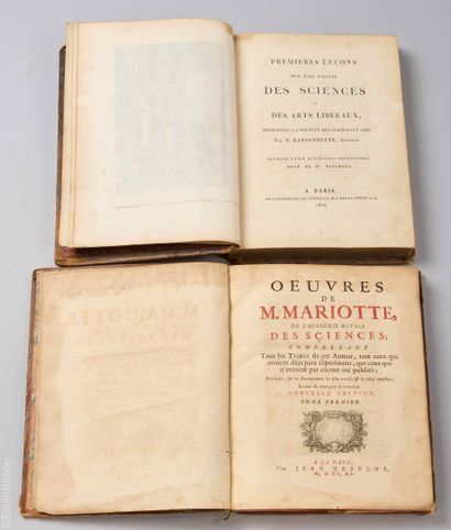 SCIENCES 
MARIOTTE [Edmé], Oeuvres, La Haye,...