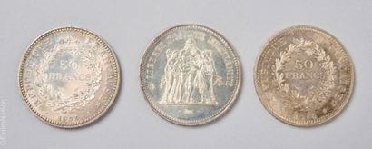NUMISMATICS - FRENCH COINS
Reunion of three...