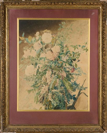 XXth CENTURY ART - BOUQUETS 
Modern school,...