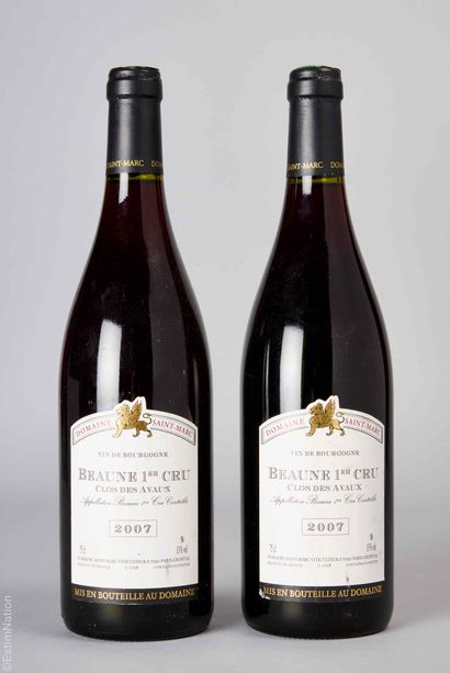 BOURGOGNE
2 bottles BEAUNE 2007 1er Cru 