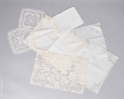 HOUSEHOLD LINEN - LACE AND EMBROIDERY 
Large...