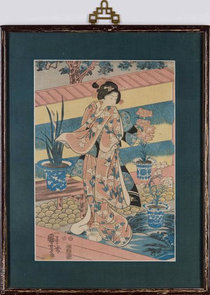 JAPON
UTAGAWA Kuniyoshi, dit Kuniyoshi (1797/8-1861).
Estampe...