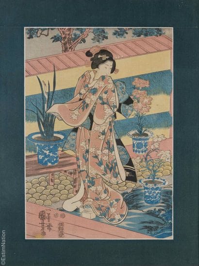 JAPON
UTAGAWA Kuniyoshi, dit Kuniyoshi (1797/8-1861).
Estampe...