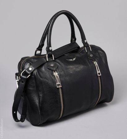 ZADIG & VOLTAIRE
Black leather BAG with zipper,...