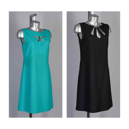 PIERRE CARDIN DÉBUT 2000
DEUX ROBES tissées,...