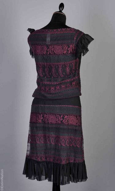CHRISTIAN LACROIX BAZAR
DRESS in black cotton,...