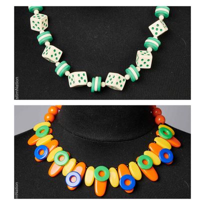 ANONYMOUS
TWO plastic NECKLACES: the first...