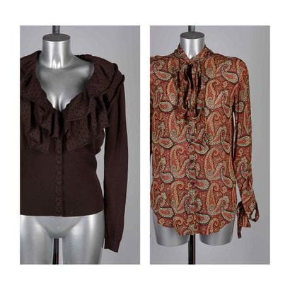 GIVENCHY, LAURENCE BRAS
Brown wool and viscose...