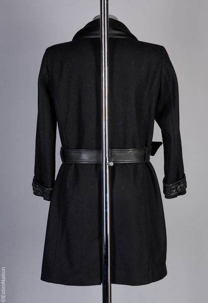 THE KOOPLES
Short TRENCH in black wool, lambskin...