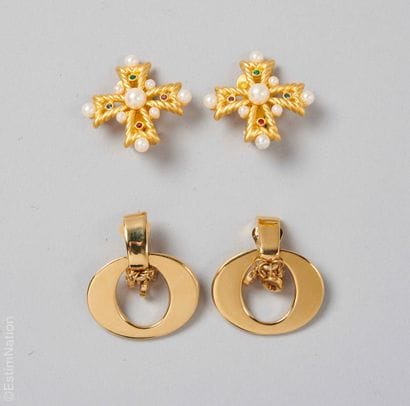 CHRISTIAN DIOR CIRCA 1985, SUN
PAIR OF EAR...