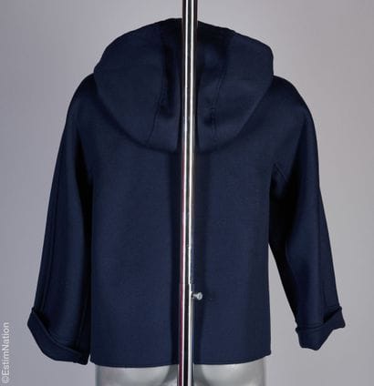 S MAX MARA
SHORT navy virgin wool hooded...