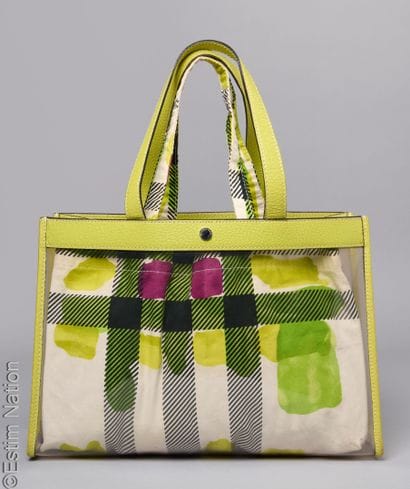 BURBERRY
PVC and lime wild pig CABAS embellished...