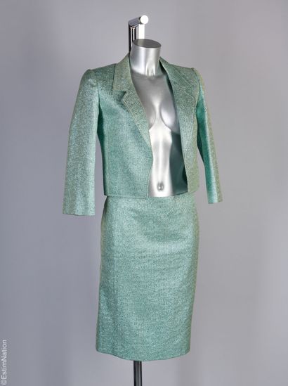 NINA RICCI
Woven outfit with turquoise lamé...