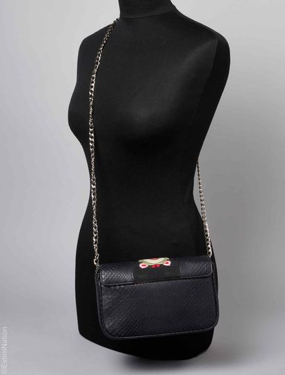 MAISON RAVN
Matte black glossy python flap...