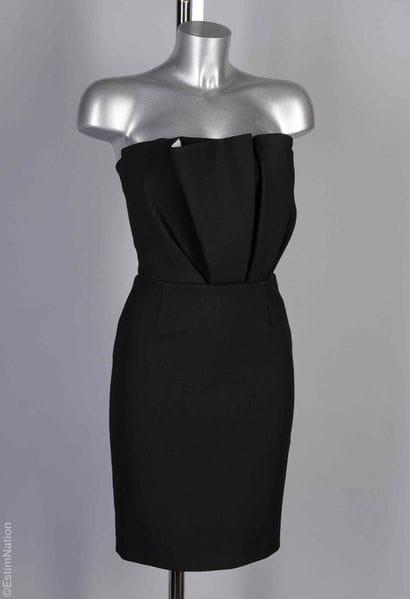 MAJE
Strapless dress in black stretch polyester...