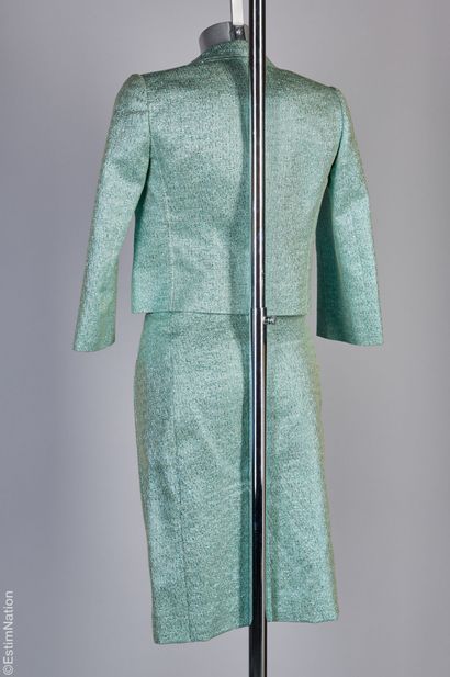 NINA RICCI
Woven outfit with turquoise lamé...