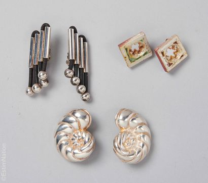 REMY DIS, ANONYMOUS
THREE PAIRS OF EAR CLIPS:...